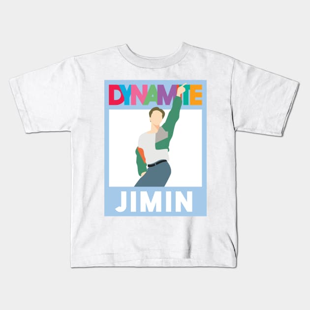 BTS DYNAMITE JIMIN Kids T-Shirt by YoshFridays